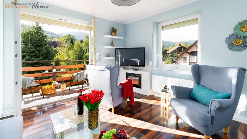 Image 1 of Wonder Home – Apartamenty w cichej i zielonej części Karpacza – z miejscem na grilla i parkingiem